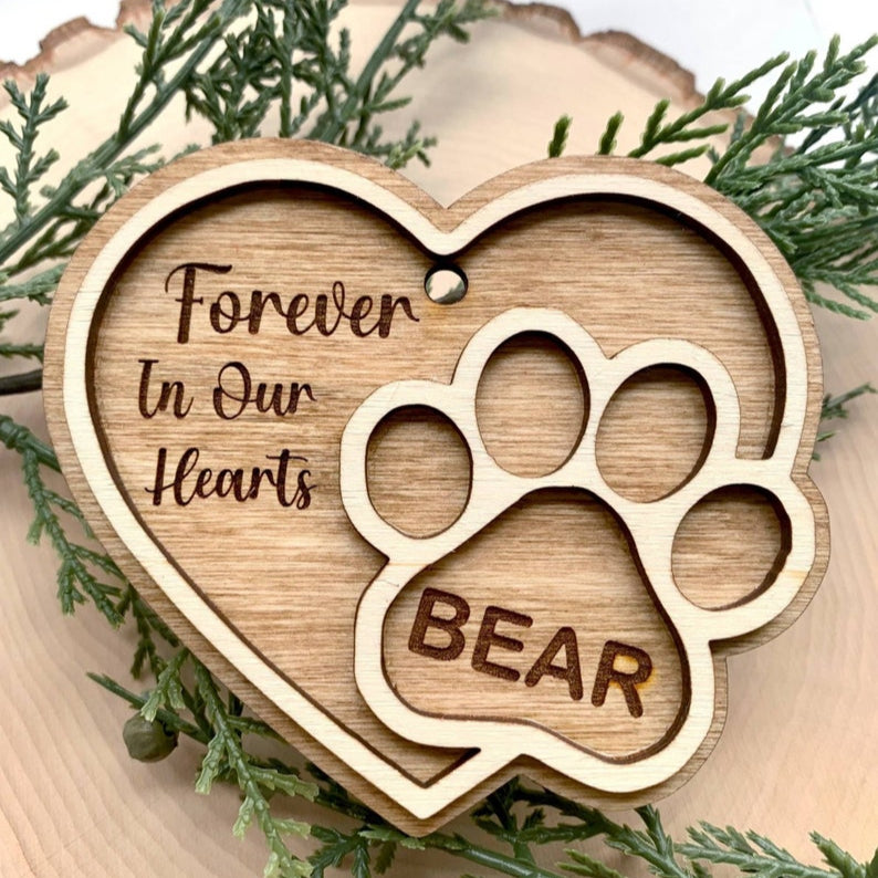 Pet Memorial Ornament, Personalized Pet Ornament, Pet Loss Gift, Pet Remembrance, Dog Ornament, Pet Keepsake Ornament, Custom Pet Ornament