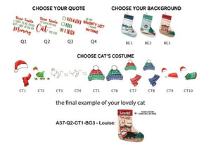 Custom A Very Meowy Christmas Stocking, Walking Cat Xmas Stocking, Fireplace Festive Stocking, Cat Lovers Gift, Pet Name Stocking