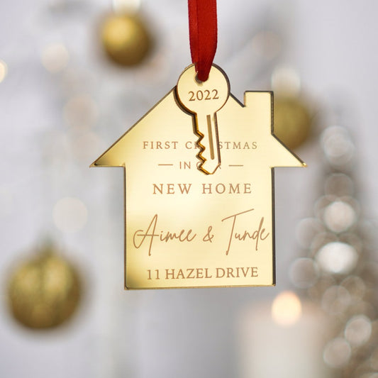 New House Christmas Ornament House Warming Gift First Home Christmas bauble Personalised Christmas New Home Bauble