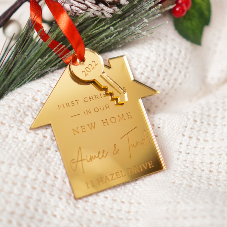 New House Christmas Ornament House Warming Gift First Home Christmas bauble Personalised Christmas New Home Bauble