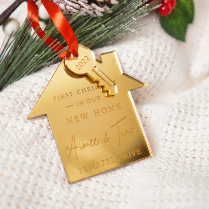 New House Christmas Ornament House Warming Gift First Home Christmas bauble Personalised Christmas New Home Bauble
