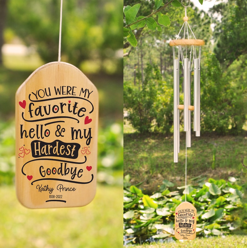 In Loving Memory Wind Chime, Memorial Wind Chime, Remembrance Wind Chime, Bereavement Gift, In Memory, Personalized Wind Chimes, Bamboo