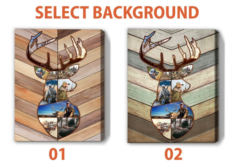 Personalized Deer Hunting Memories | Custom Hunting Collage Canvas, Hunting Dad, Gift for Dad, Deer Hunting Gift, Best Gift For Deer Hunters