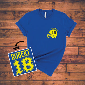 Customized Football Shirt ,Custom Name Number Football Shirt, Game Day Shirt ,Football Season Tee,Touch Down Kinda Day football T-Shirt