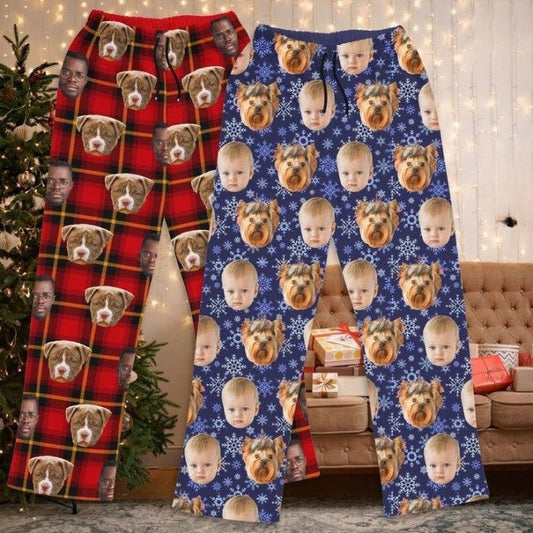 Custom Christmas pajamas, Personalize Pajama Pants with Your Face, Couples Pajamas, Family Pajamas, Mens Pajamas, Women's Pajamas. il_794xN.4369390153_bi32.jpg