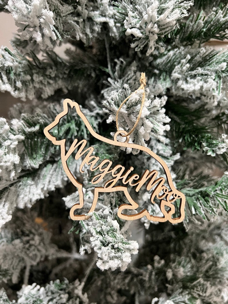 German Shepherd Ornament l Custom Dog Ornament l German Shepherd Tag l German Shepherd Gift l German Shepherd Christmas l