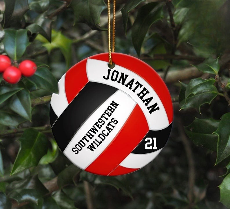 Personalized Volleyball Ornament 2024 - Sports Ornament 2024, Christmas Gift for Sport Lover, Christmas Decoration, Team Gift, Senior Gift