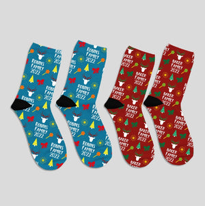 Matching Family Christmas Socks, Custom Name Socks, Custom Christmas Family Socks, Family Christmas Socks, 2023 Merry Christmas Socks