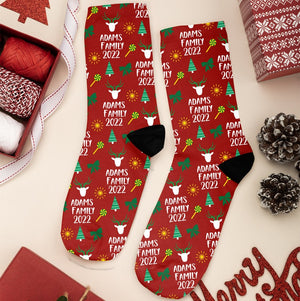 Matching Family Christmas Socks, Custom Name Socks, Custom Christmas Family Socks, Family Christmas Socks, 2023 Merry Christmas Socks