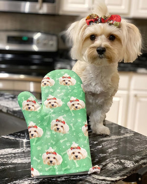 Customized Dog Mitt - Put Your Cute Dog on Custom Oven Mitts, Dog Lovers, Dog GIft, Dog Personalized, Dog Gift Socks, Christmas Gift