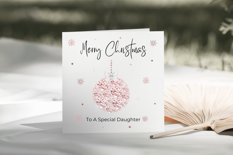 Christmas Special Daughter/Granddaughter/Mum/Sister/Nan/Nanny/Niece/Goddaughter/Friend Bauble Card - Personalised Christmas Card For Her