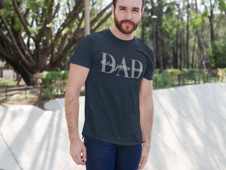 Custom Dad Shirt With Kids Names,| Personalized Shirt For Dad, Father's Day Shirt, New Dad Gift, Birthday Gift Dad