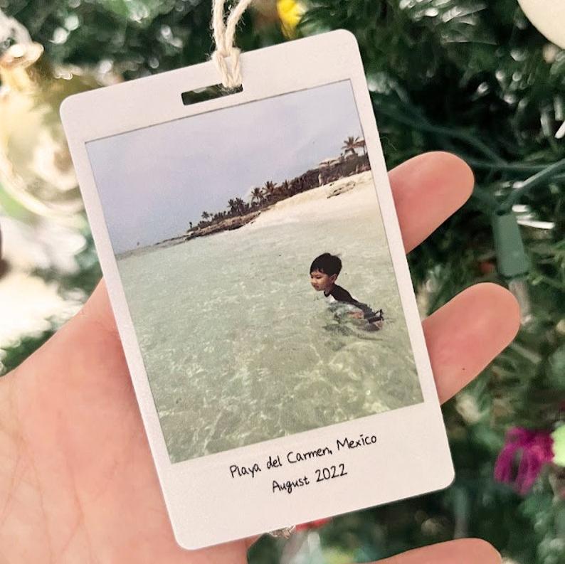 Polaroid Ornaments Personalized Ornaments Christmas Ornaments Photo Ornament Stocking Stuffer Custom Ornament