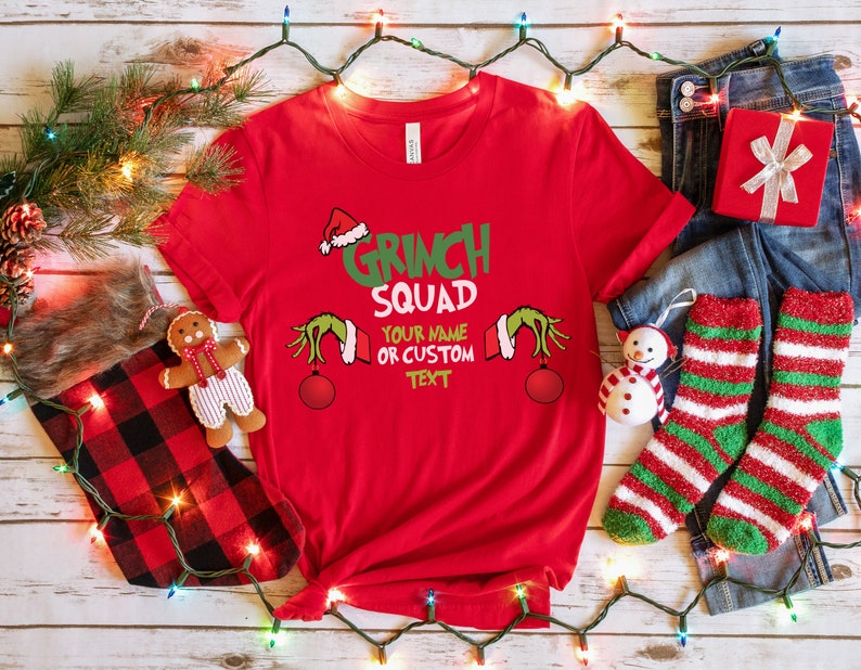 Custom Grinch Squad Shirt, Christmas Grinch Squad Shirt, Matching Family shirt, Christmas Custom Shirt, Christmas Shirt, Merry Christmas Tee