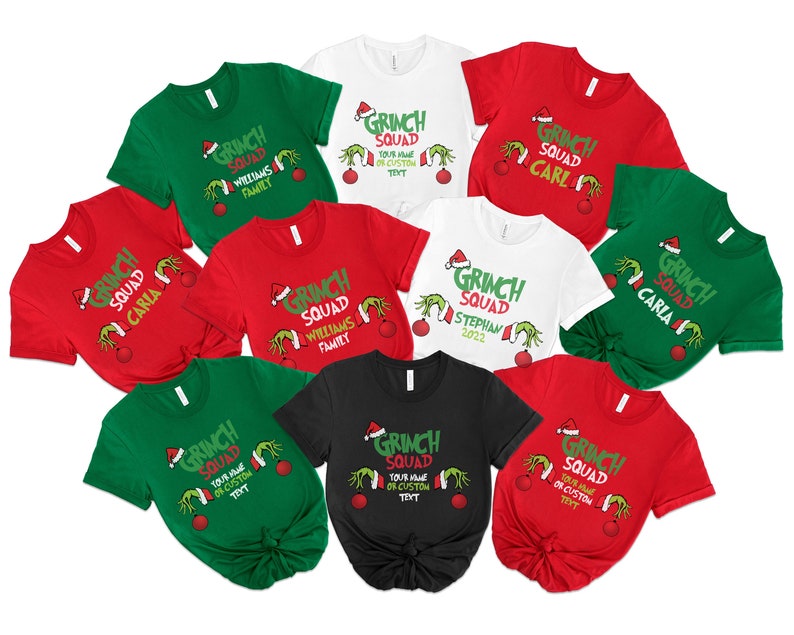 Custom Grinch Squad Shirt, Christmas Grinch Squad Shirt, Matching Family shirt, Christmas Custom Shirt, Christmas Shirt, Merry Christmas Tee