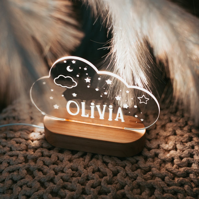 Baby Boy Night Light, Personalized Train Night Light, Cute Night Light, Birthday Gifts For Kids, Easter Gifts For Toddlers, Nursery Decor