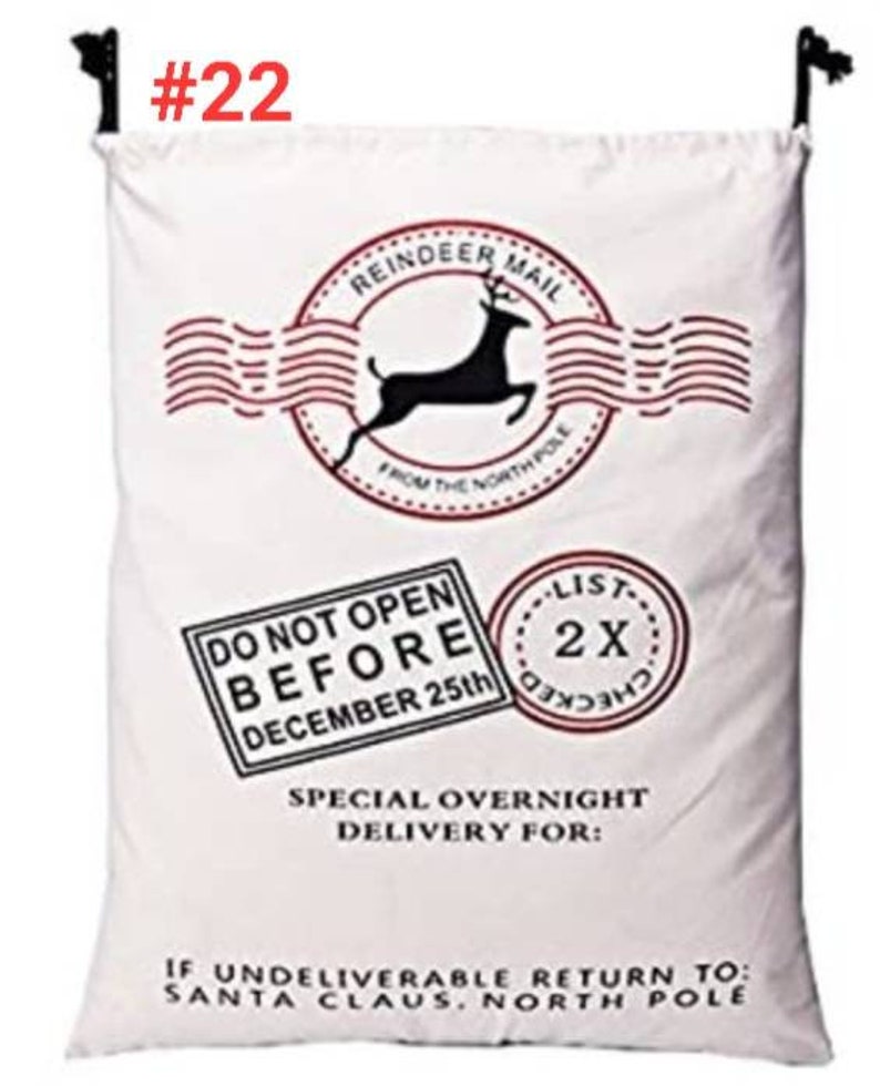 Personalized Santa sack, Canvas Santa sack for kids, Santa Sack, personalized, christmas bag, santa bag, canvas santa bag