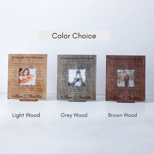 12 reasons why i love you, Personalized Wooden Puzzle Birthday Gift for Her Anniversary Gift for Boyfriend Custom Valentines Gift for Him