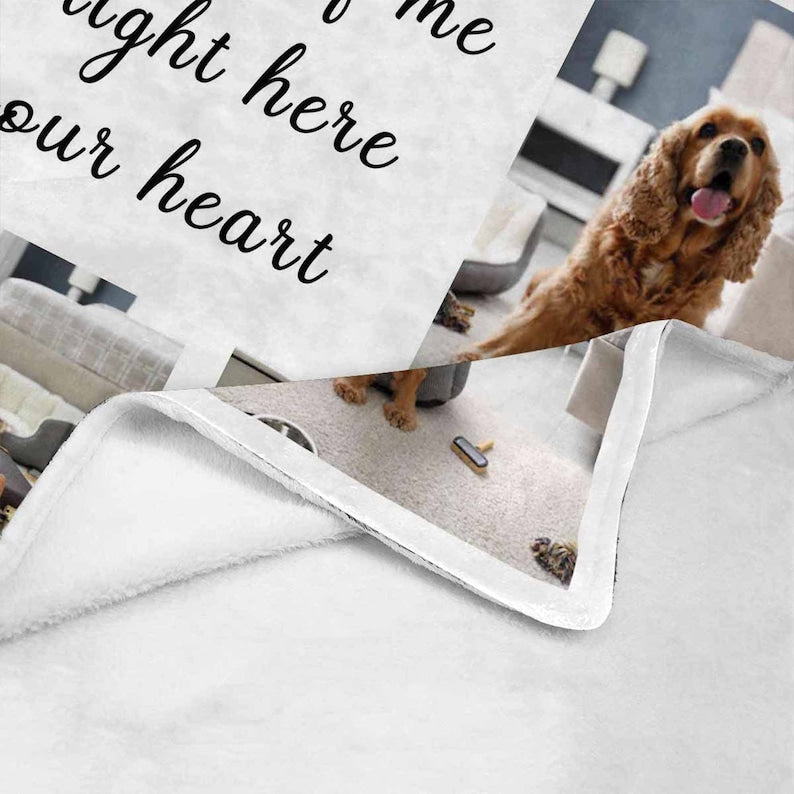 Custom Pet Photo Collage Memorial Fleece Blanket
