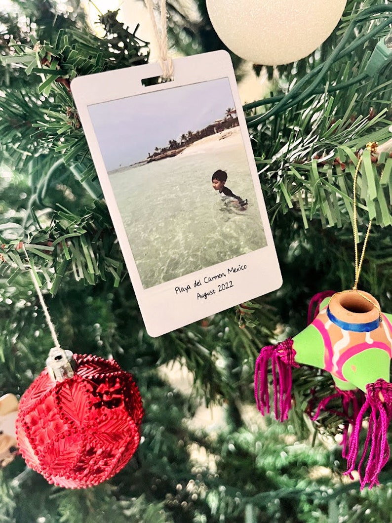 Polaroid Ornaments Personalized Ornaments Christmas Ornaments Photo Ornament Stocking Stuffer Custom Ornament