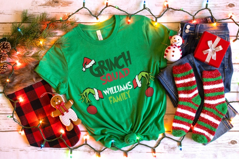 Custom Grinch Squad Shirt, Christmas Grinch Squad Shirt, Matching Family shirt, Christmas Custom Shirt, Christmas Shirt, Merry Christmas Tee