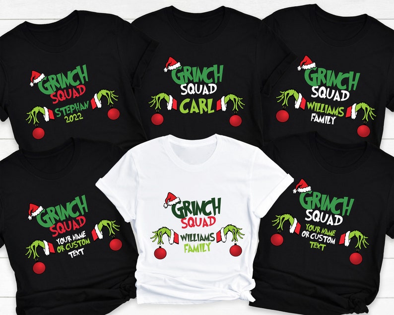 Custom Grinch Squad Shirt, Christmas Grinch Squad Shirt, Matching Family shirt, Christmas Custom Shirt, Christmas Shirt, Merry Christmas Tee