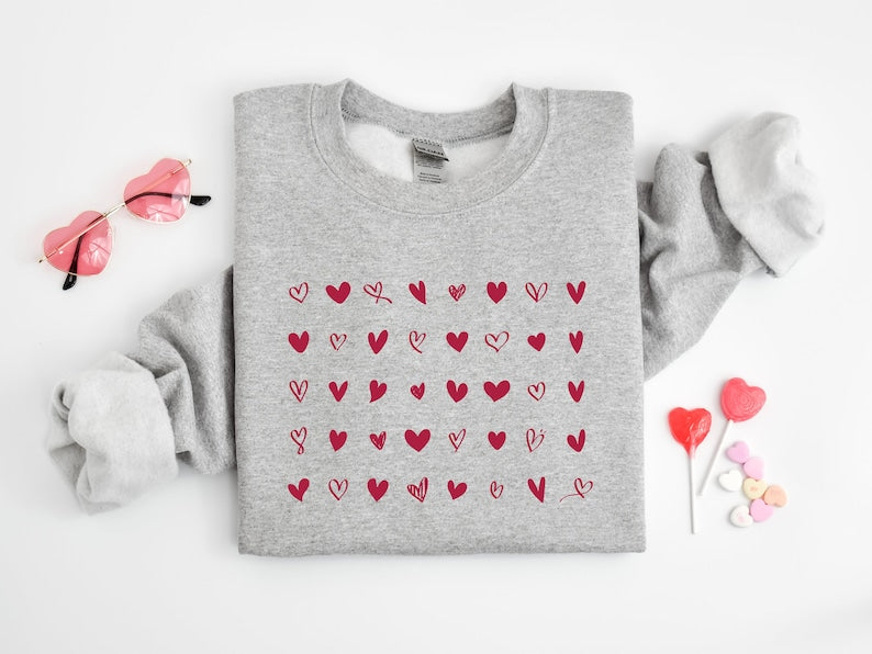Cute Heart Shirt, Womens Valentines Day Sweatshirt, Valentine Sweatshirt, Womens Valentines Day Shirt, Valentines Day Shirt, Valentines Tee