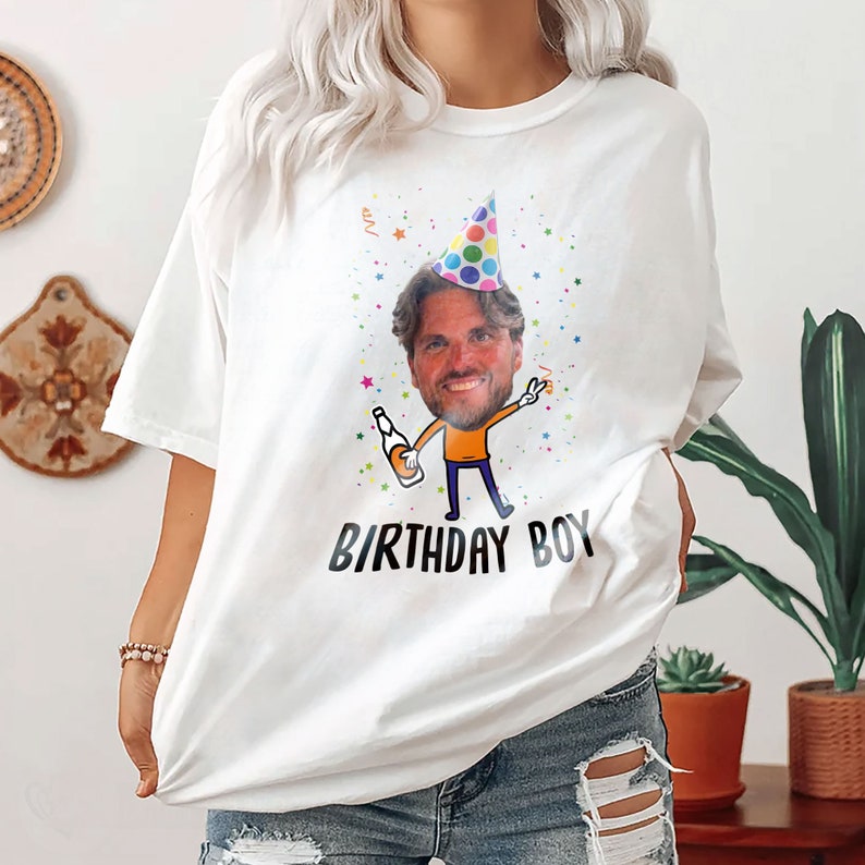 Custom Face Birthday Shirts, Funny Birthday Matching Shirts