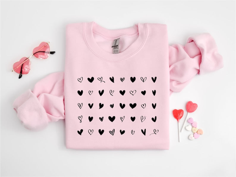 Cute Heart Shirt, Womens Valentines Day Sweatshirt, Valentine Sweatshirt, Womens Valentines Day Shirt, Valentines Day Shirt, Valentines Tee