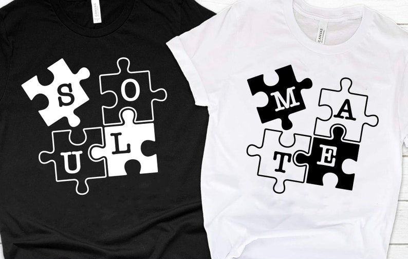Soul Mate Shirts, Soulmate Shirts, Matching couples, Valentine's day Shirt,Valentine matching shirt, Love Puzzle