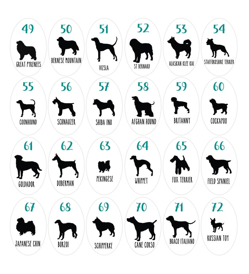 Custom Dog Wedding Cake Topper: Silhouette Couple, Personalized Breed