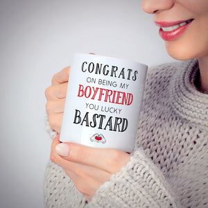 Congrats On Being My Boyfriend Funny Valentines Gift Valentines Gift For Him Anniversary Mug Valentines Mug Gift