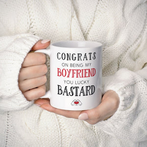 Congrats On Being My Boyfriend Funny Valentines Gift Valentines Gift For Him Anniversary Mug Valentines Mug Gift