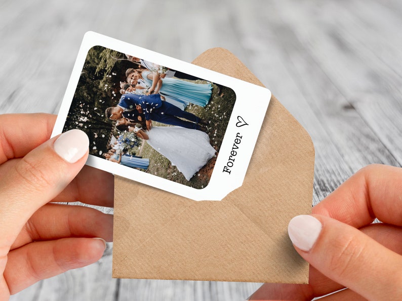Custom Metal Photo Wallet Card - Personalized Gift for Boyfriend, Girlfriend, Husband, Wife - Anniversary or Valentine's Gift for Him
