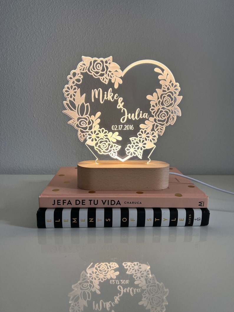 Custom Heart Led Light | Personalized Valentines Gift | Light up Sign | Logo Sign / Couples gift/ Gift for her / Anniversary gift
