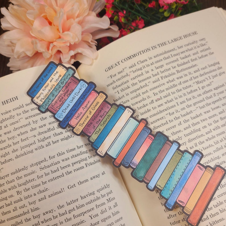 Book Tracker Book Stack Bookmark Reading Log Book Club Gift Reading Tracker Writable, High Quality, Thick Sturdy Cardstock