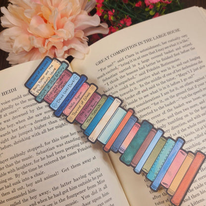 Book Tracker Book Stack Bookmark Reading Log Book Club Gift Reading Tracker Writable, High Quality, Thick Sturdy Cardstock