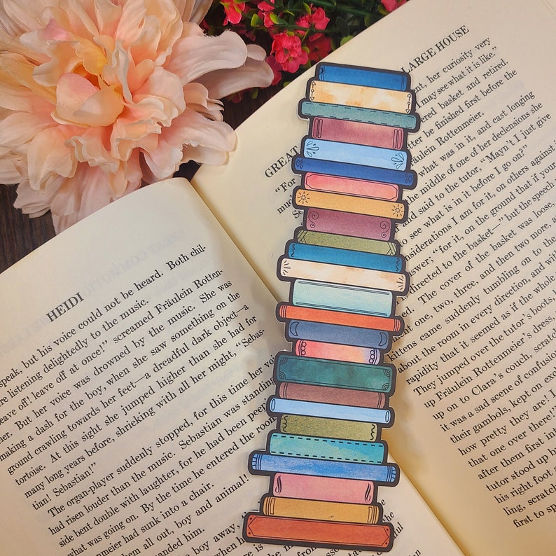 Book Tracker Book Stack Bookmark Reading Log Book Club Gift Reading Tracker Writable, High Quality, Thick Sturdy Cardstock