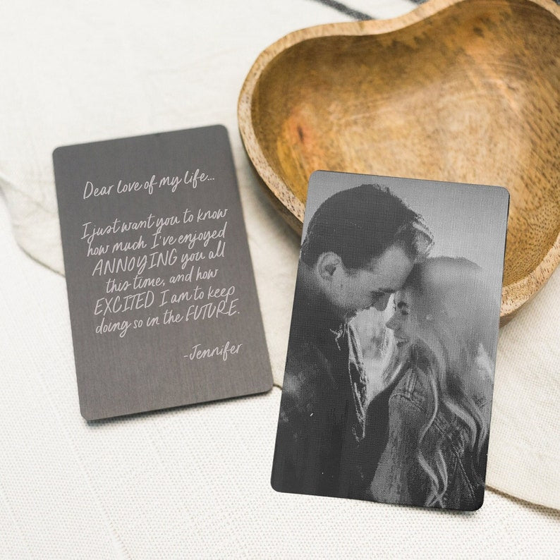 Wallet Insert Card Gift for Husband or Boyfriend, Personalized Wallet Card for Military Deployment, Custom Anniversary Gift for Him