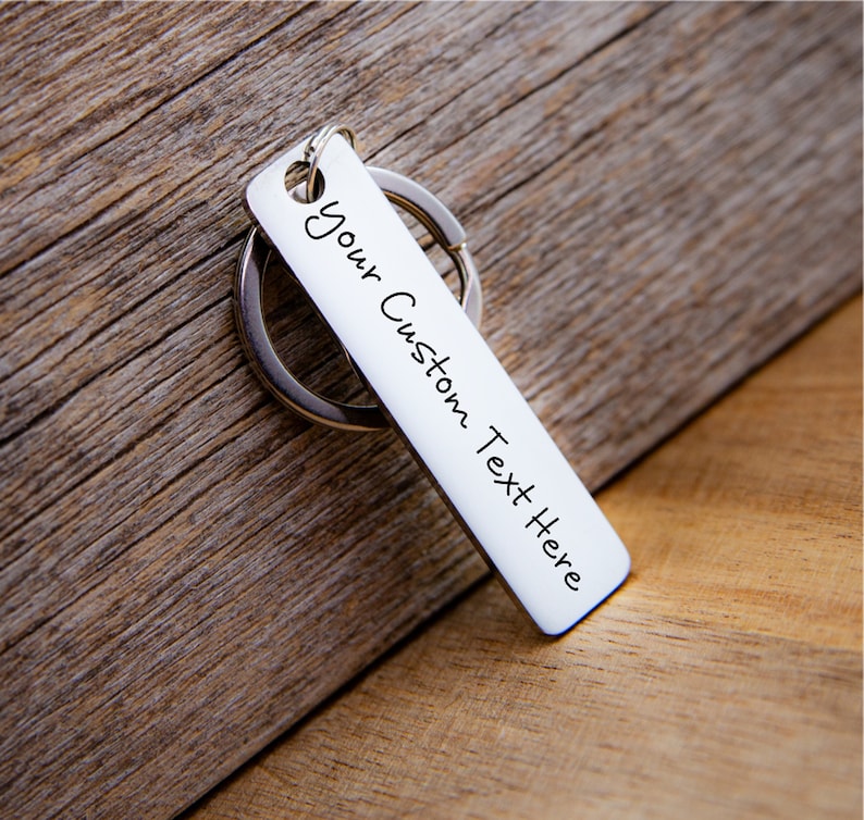 Drive Safe keychain, Customizable Rectangle Anniversary gift, Personalized Anniversary Gift for Him, Boyfriend Gift, Custom Husband Gift