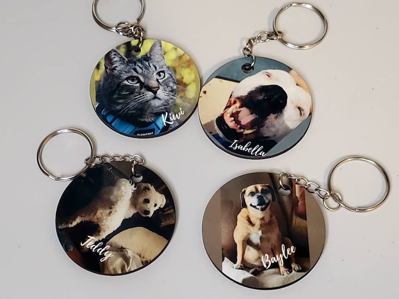 Pet memorial keychain, Dog Memorial keychain, Dog Photo Keychain, Pet memorial, Dog Loss Gift, Cat Memorial, gift for loss of pet, Keyring