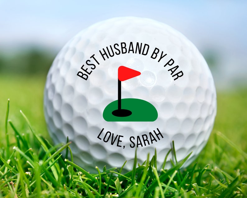 Best Husband by Par Golf Ball, Valentines Day Golf Gift, Best Boyfriend Gifts, Personalized Golf Balls for Him, Husband Boyfriend Golf Gift