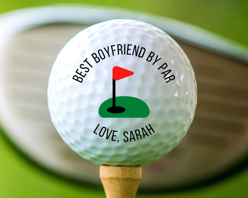 Best Husband by Par Golf Ball, Valentines Day Golf Gift, Best Boyfriend Gifts, Personalized Golf Balls for Him, Husband Boyfriend Golf Gift