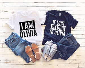 If I Lost Return To Name T-Shirt, If Lost Return To Custom, Matching Shirt For Couple, Couple Shirt, Customizable Couple Shirt, Funny Couple