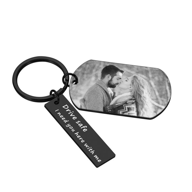 Boyfriend Keychains, Gift For Boyfriend, Anniversary Gift, Drive Safe Keychain, Gift For Him, Personalized Photo gift, Picture keychain