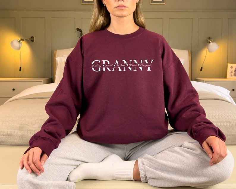 Custom Granny Sweatshirt, Granny Sweatshirt, Grandma Sweatshirt, Gift For Granny, Gigi Sweatshirt, Granny Gift, Granny Sweater, Custom Gift