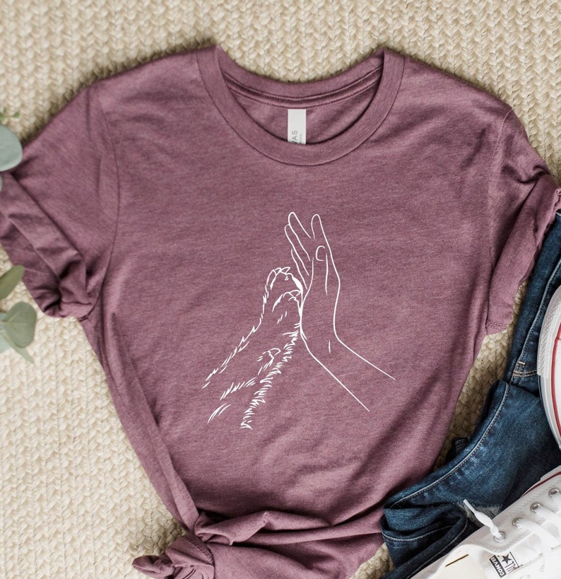 Human Hand and Paw Shirt, Dog Paw Animal Lover Shirt, Gift For Dog Lover, Pet Lover Owner Gifts, High Five Shirt, Dog Shirt, Dog Lover Shirt