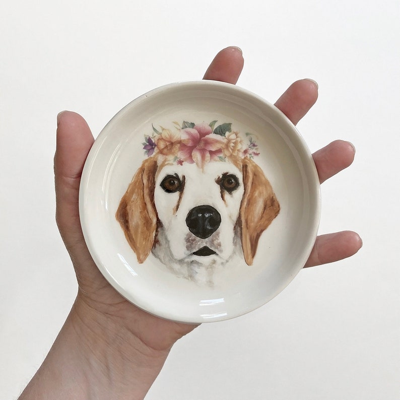 Custom Pet Ring Dish | ceramic jewelry trinket dish | anniversary wedding valentines boyfriend fiance husband gift | made to order