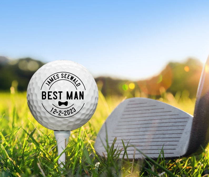 Best Man Golf Gift, Custom Golf Ball, Best Man Proposal, Groomsmen Gift, Groomsmen Proposal, Wedding Party, Best Man Gift,Golf Ball Proposal