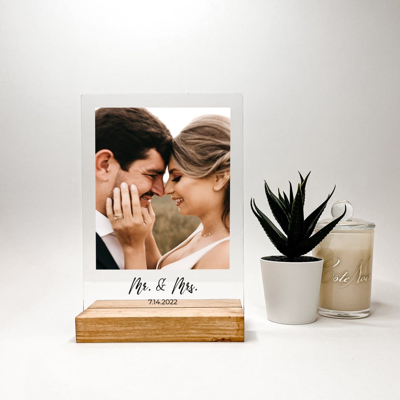 Personalized Photo Plaque Couple Gift, Gift for Him , Photo Wedding Gift, Picture Frame, Gift for Her, Gifts for Mom